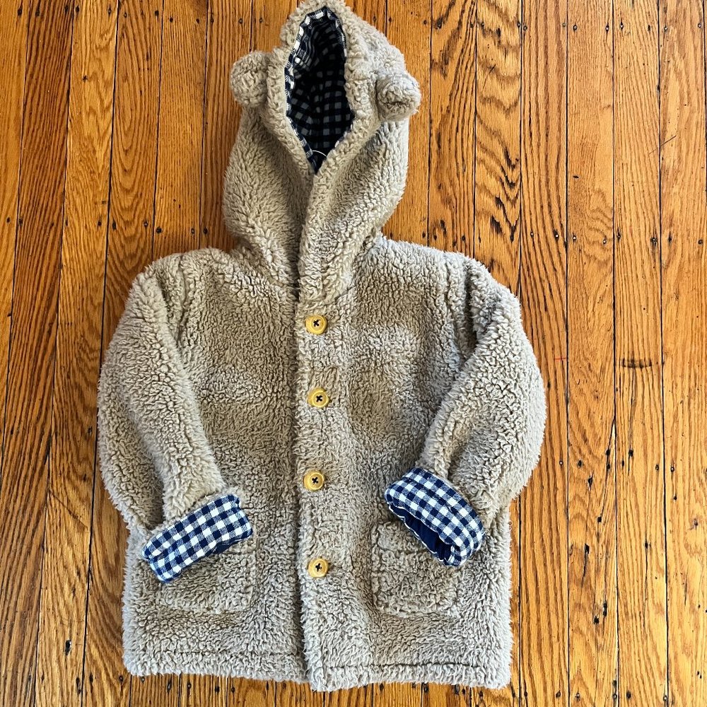 Boden teddy sweater jacket size 3-4